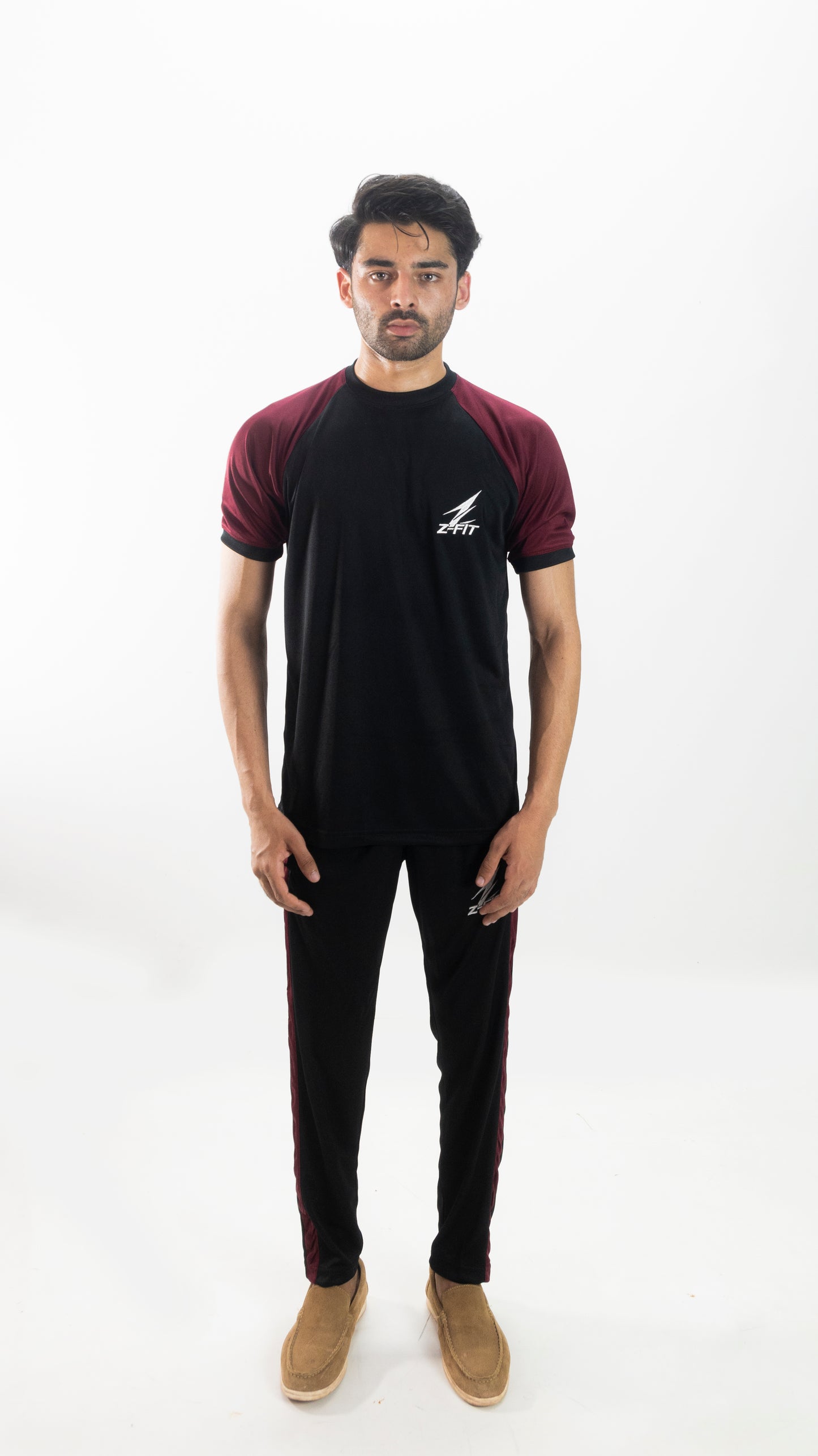 Z-Fit Elite Black & Burgundy Tracksuit