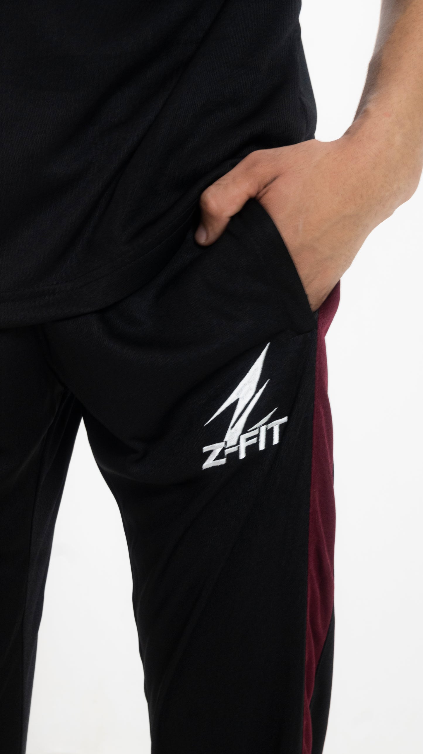 Z-Fit Elite Black & Burgundy Tracksuit